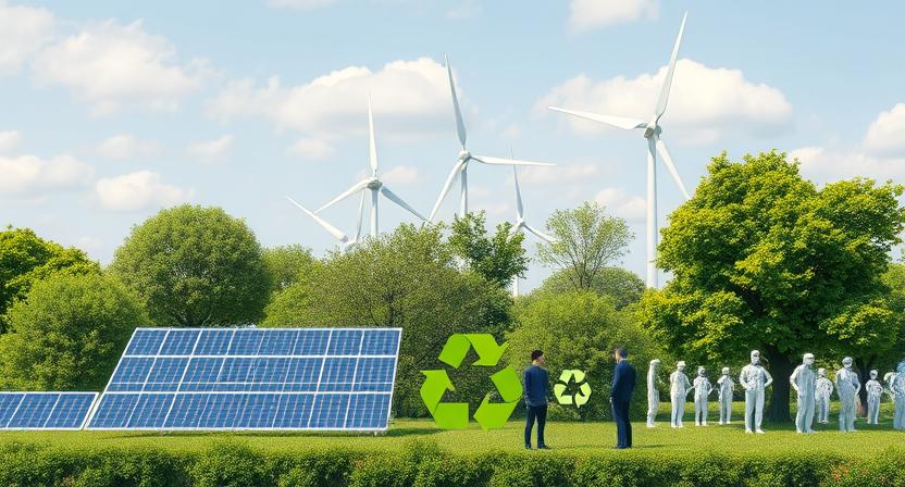 recycle, reuse and reducing objects.